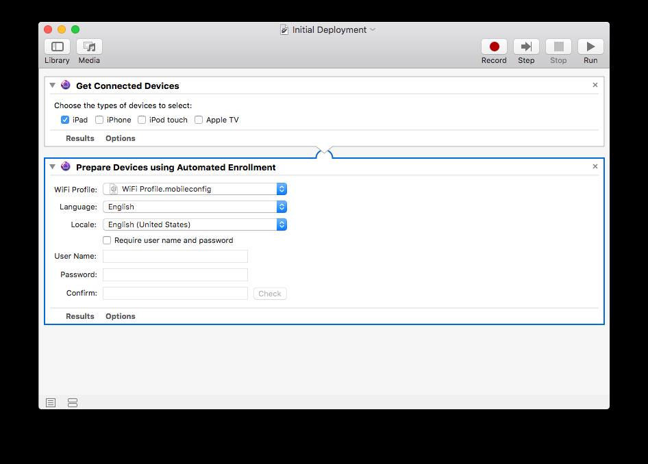 Create a Wi-Fi configuration profile Using Apple Configurator 2, create a configuration profile containing Wi-Fi credentials.
