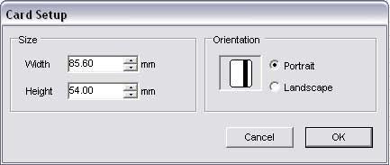 Select Portrait in the Card Setup Dialogue box. 2.4.3 Adding a Line Click the Line tool on the shape toolbar; the pointer changes from an arrow to a cross.