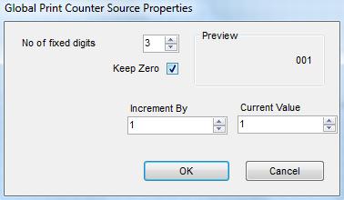 4.2.2 Global Print Counter Source It allows you to define the display for the global print counter for each template.