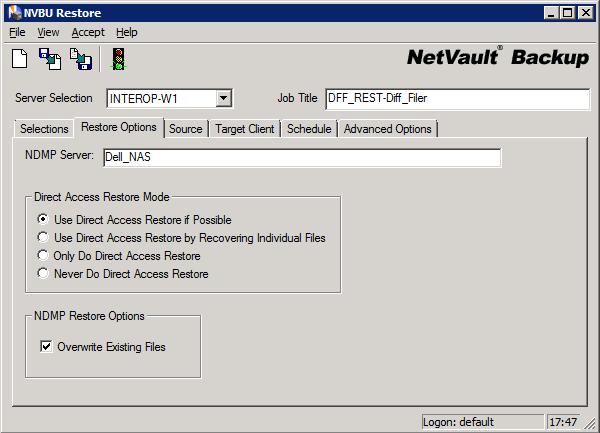 Quest NetVault Backup Plug-in 25 for NDMP Application Notes for Dell FluidFS NAS Appliances 4.1.