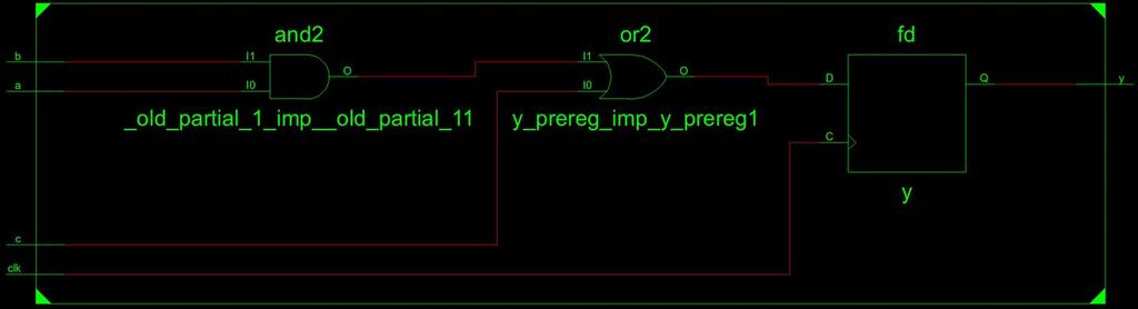 AND-OR Examples Combinatorial and Sequential Separated: reg y,y_prereg,partial; always @(a,b,c) begin partial = a & b; y_prereg = c partial; end always @(posedge clk) begin y <= y_prereg; end