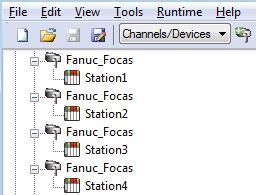 Our server refers to communications protocols like Fanuc Focas HSSB as a channel. Each channel defined in the application represents a separate path of execution in the server.