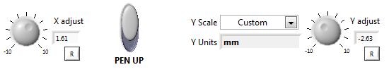 Once these two lines have been defined, select Tools Automatic Null The software will determine whether it can define a proper offset in each axes (for this it requires well-defined horizontal and