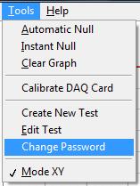 Changing Administrators Password The Administrators password is required to access functions such as: Select a new default printer Create a new test specification Edit test specification The
