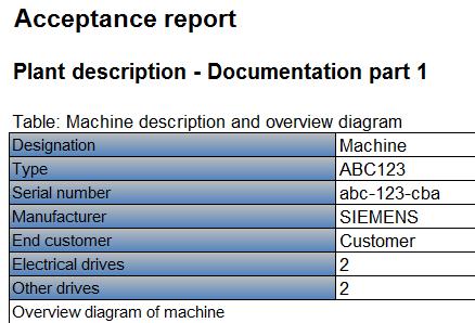 3 Functional mechanisms of this application 3.1.2 "System description" spreadsheet This spreadsheet contains general machine data.