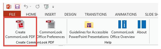download the Quick Start PowerPoint. Once downloaded, we recommend you make a copy of the presentation and work on that copy. To begin using CommonLook Office GlobalAccess follow these steps: 1.