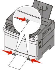 To achieve the best possible print quality, use only high-quality paper designed for laser printers. 3 Move the width guide until it lightly touches the sheet.