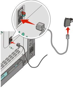 Austria, Germany, and Switzerland There is a plug installed in the EXT port printer. of the printer. This plug is necessary for the proper functioning of the Note: Do not remove the plug.