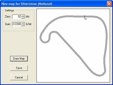 10 Circuit Mapping Podium Plus allows a track map to be produced for each circuit for which data has been logged and stored.