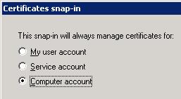 To add a new snap-in for the certificates, click File and select Add/Remove Snap-in. 4. In the Available snap-ins list, click Certificates and click Add >. 5.