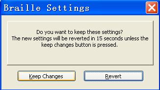 Settings dialog box, then press Enter.