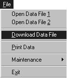 Download Data File File Menu Follow the steps below to download a run from