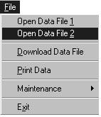 File Menu, cont'd Open Data File 2 Follow the steps below to open a second downloaded data file. 1.