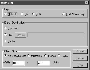 Graph Menu, cont'd Exporting a Picture This feature enables you to export the graph into a different