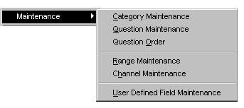 Main Screen, cont'd File Menu, cont d Maintenance - Offers a sub-menu with the following maintenance options: Category Maintenance - Enables you to add, change or delete categories in your log book.
