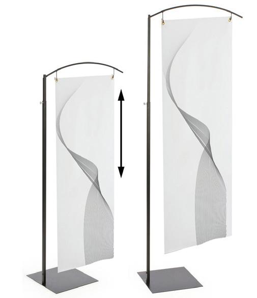 Customize your own banner and place it on these portable banner stands to promote your products or services.