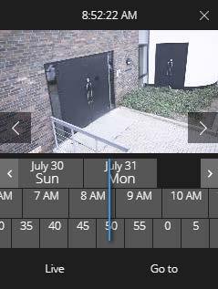 On the Investigate tab: If you want to play back a recording from one camera, but you have more than one camera in the selected group, you can remove the unnecessary cameras.