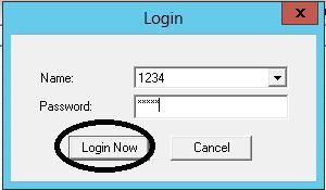 Click on the key icon, select your username and enter your password.