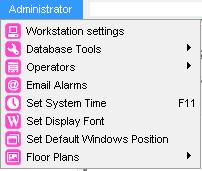 Administrator Menu Allows you to configure some general