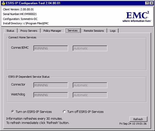 Provisioning and Configuration Instructions 2. In order for the system to dialhome files, refer to ConnectEMC for Device Client Setup 37 to create a primary connection record for ESRS Device Client.
