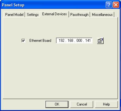 Figure 3 Panel Setup dialog box 5) The RDA (Reserved Data Area), mailbox and alarms can be freely positioned in the UniOP Register area.