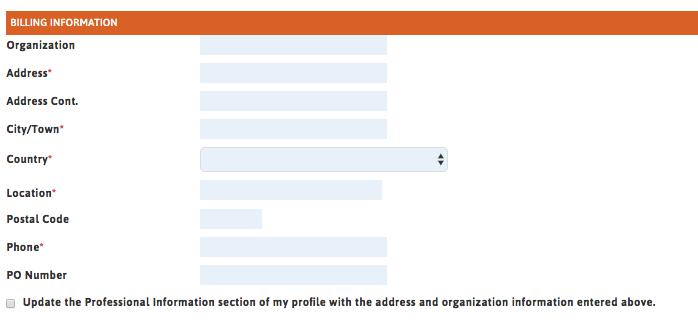 Under the Member Information section, the personal information that is in your profile will be populated in the appropriate fields. You can change any of your information if necessary.