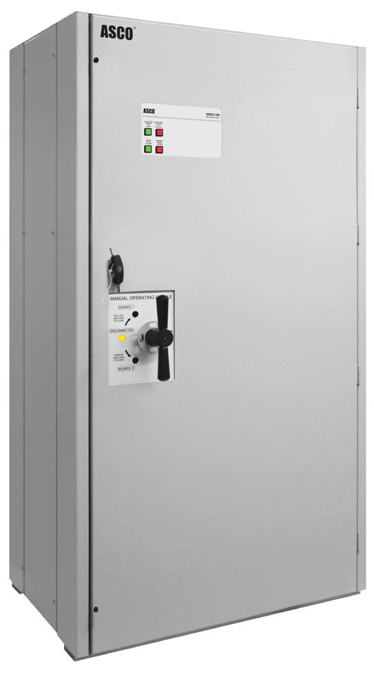 SERIES 300 MTS Features: Every ASCO SERIES 300 Manual Transfer Switch provides the following capabilities and features: Transfer Switches listed to UL 1008 standard Service Entrance