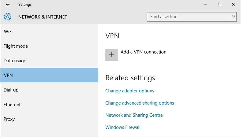 Connecting to the private network Select a built-in VPN Provider,