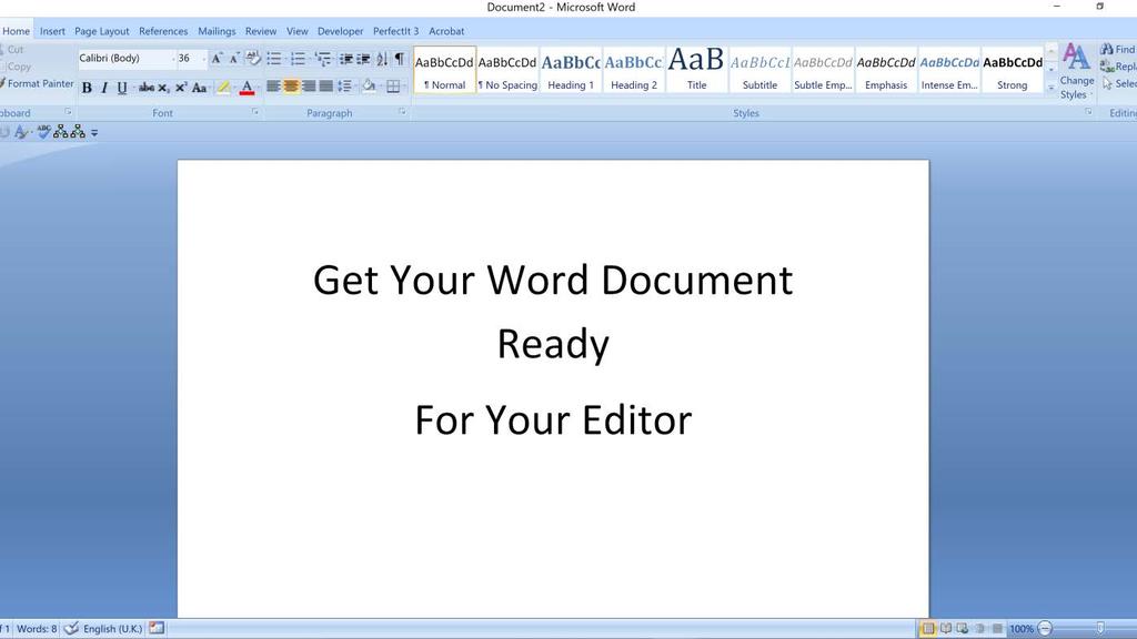 How To Get Your Word Document Ready For Your Editor When your document is ready to send to your editor you ll want to have it set out to look as professional as possible.