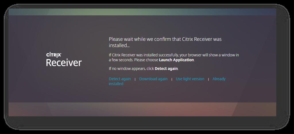 II. Installing Citrix Receiver (Full Version) 6.