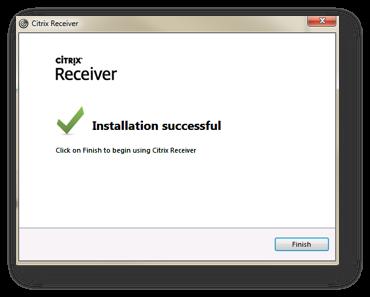 After Citrix Receiver is successfully detected, you will be