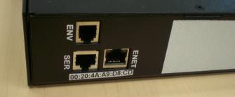 Picture 4: Communication Ports Ethernet Port: to be used with Standard CAT-5/6 Ethernet cable: male RJ-45 both ends. (Order separately. Cable not provided.