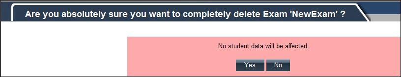 How to Delete a Concept Exam To delete a Concept Exam, 1. Click the Scheduling tab. 2. Click the Concept Exam link in the course navigation pane. 3.