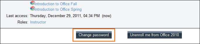 Change Password To change your password, complete the following steps: 1. Click the Account link in the upper right corner of the page, next to Help and Logout. 2.