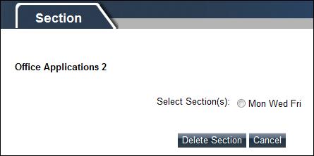 Delete a Section If you are teaching more than one course, select a course from the course navigation pane on the left side of the page. SNAP displays the links specific to that course. 1.