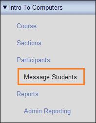 Message Students If you are teaching more than one course, select a course from the course navigation pane on the left side of the page. SNAP displays the links specific to that course. 1.