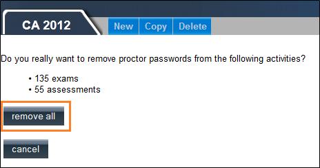 4. To confirm that you have removed all Proctor Codes,