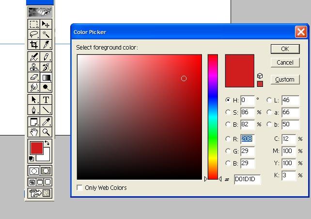 Color Palette/Swatches Click on your Foreground color swatch in the Tool Bar and you will see the Color