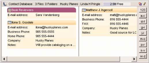 The Contact Management Application Saving Addresses for Future Use You can add addresses and other personal information for your friends and business contacts to your Contacts folder.