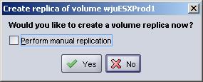 The dialogue box for "Perform manual replication" refers to the Manual Transfer Utility and is not required for normal over the wire replication.