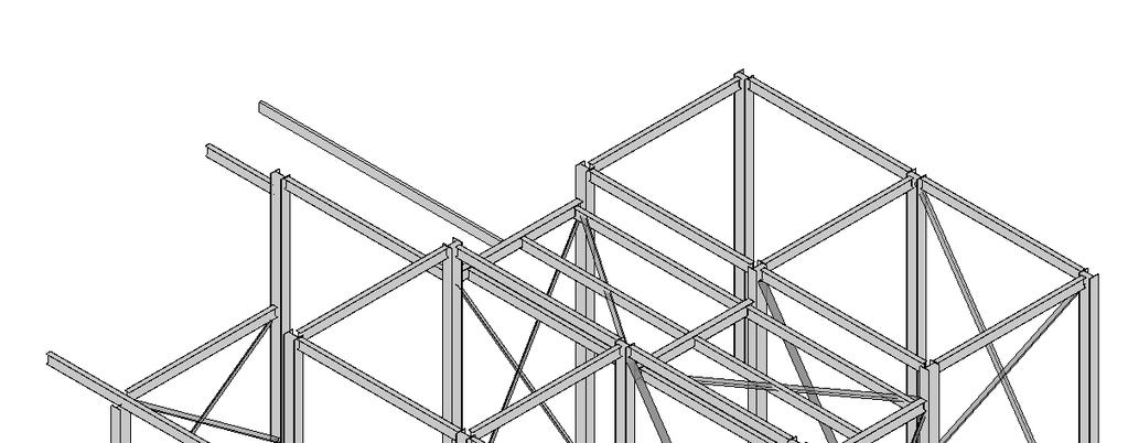 Figure 3-34: Place the bracing 5. Continue modeling bracing per the specification drawings.