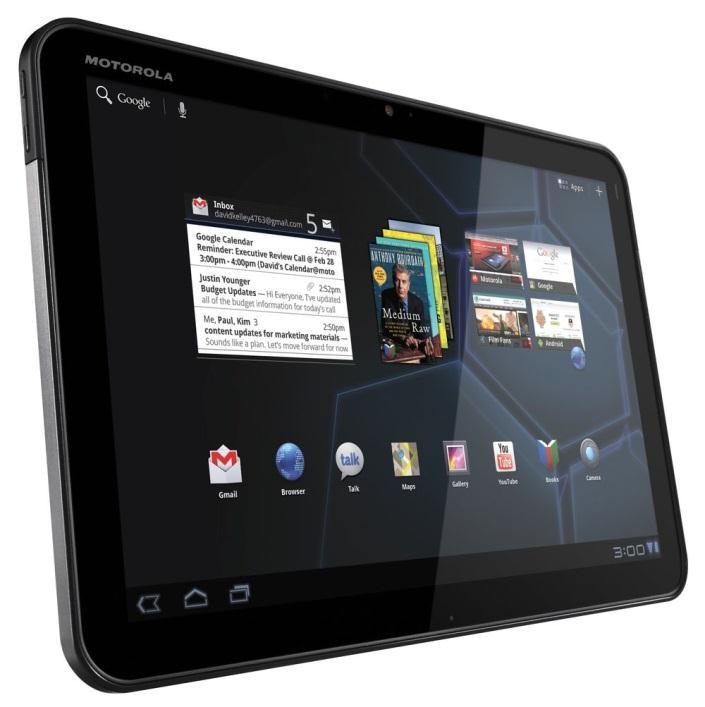 Motorola s Xoom (2011) First tablet with Android 3.0 Tegra 2 (1 GHz dual-core) 1GB RAM, 32GB Internal Flash 10.