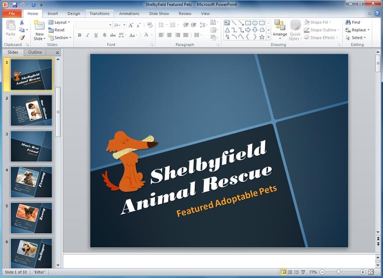 Click the buttons in the interactive below to learn how to navigate and interact with slides in the PowerPoint window.