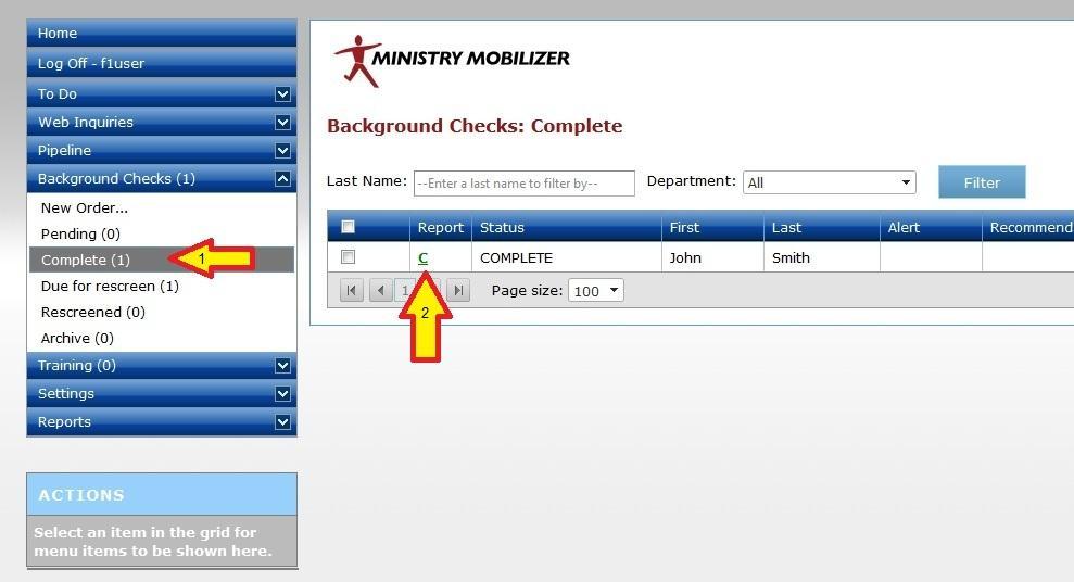 Viewing Results From Ministry Mobilizer, Step 1: Log in to Ministry Mobilizer https://www.mobilizemyministry.com/login/login.