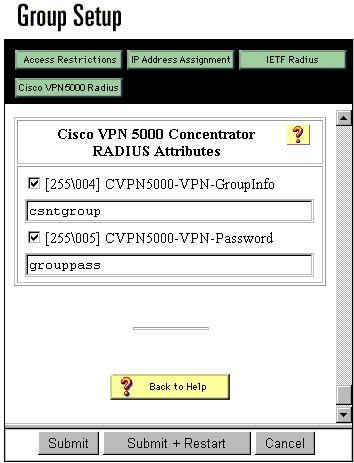 3. After configuring the user ("csntuser") with a password ("csntpass") in the User Setup