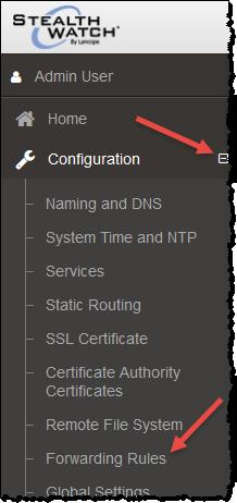 Configuring a System 1. In the navigation pane, click the plus sign (+) beside Configuration and then click Forwarding Rules. The Forwarding Rules page opens. 2.
