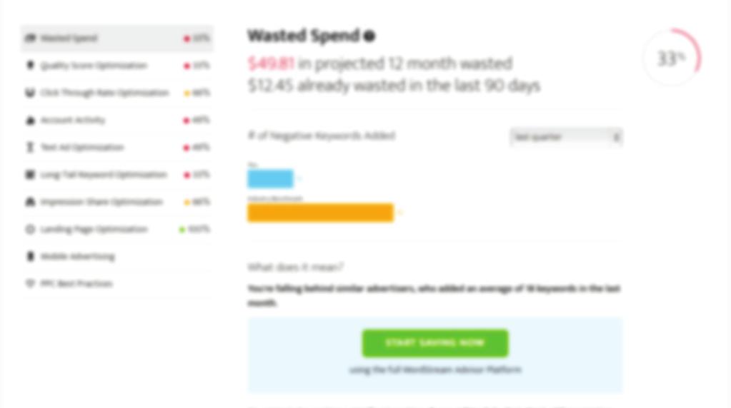 STOP WASTING MONEY IN ADWORDS Get actionable advice on how to improve your account now with WordStream s FREE AdWords