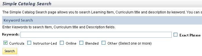 Assigning Curricula to Your To-Do List To assign a curriculum to your To-Do List using the catalogue: 1.