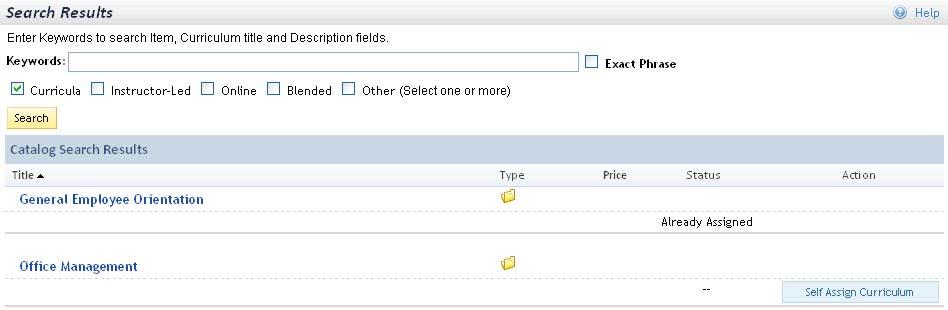 Verify the Curricula checkbox is checked. 4. Click Search to display your search results. Figure 32.