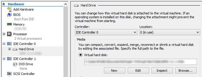 11 To add the hard drive to the virtual machine on IDE Controller 0, right click on